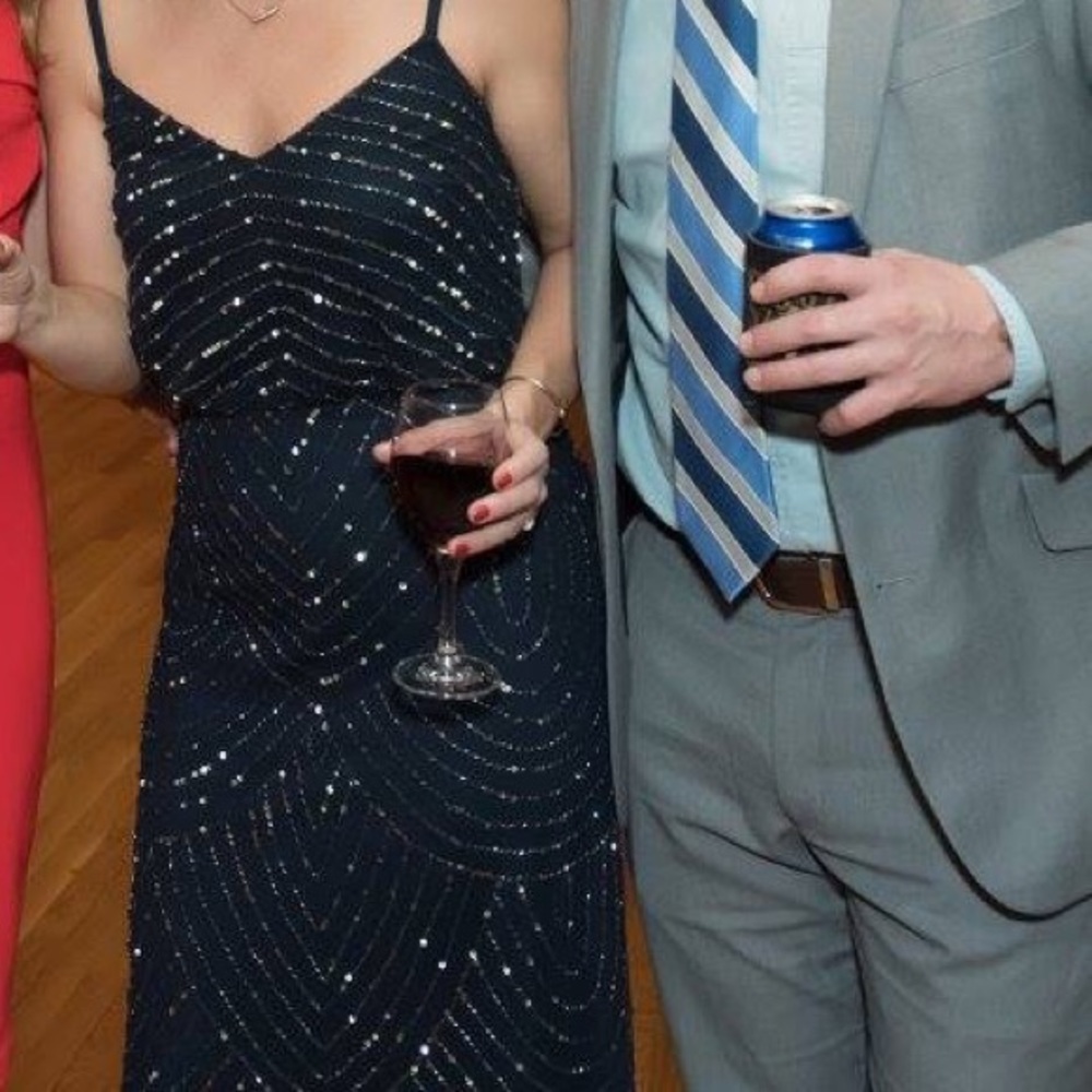 Navy blue sequin dress